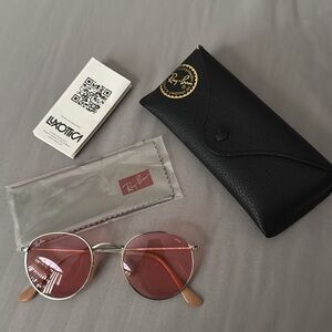 Ray Ban Red Tinted Sunglasses